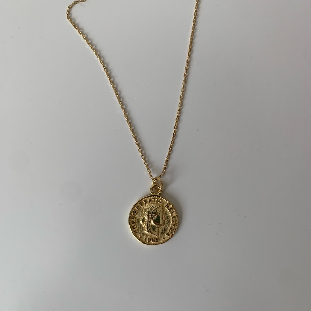 Gold Coin Pendant Necklace - Women Jewelry